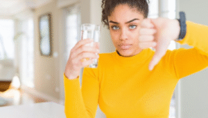 is metallic tasting water bad for you